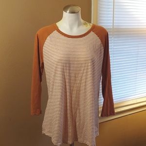 Sonoma 3/4 Length Large Baseball Tee